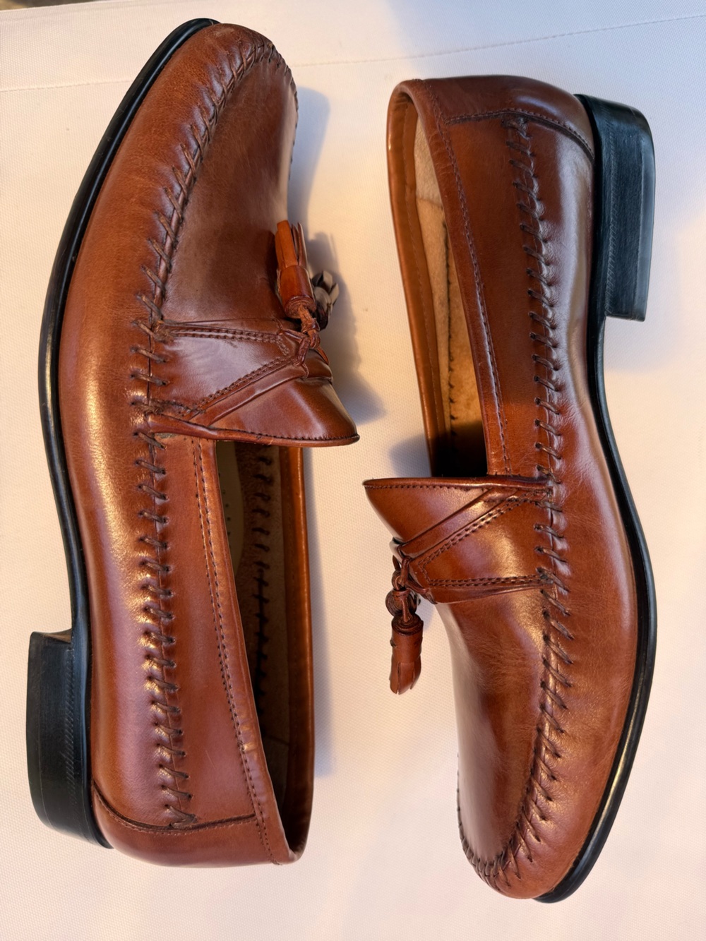 Giorgio Brutini Men's Tassel Loafers in Chestnut Brown